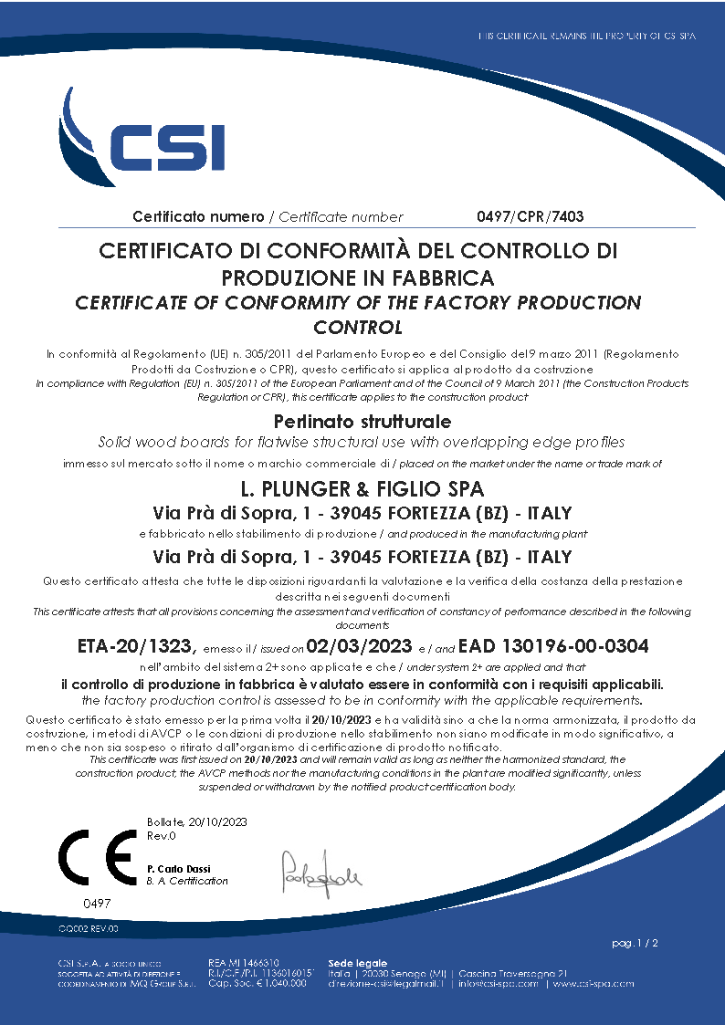 Certificazione della produzione